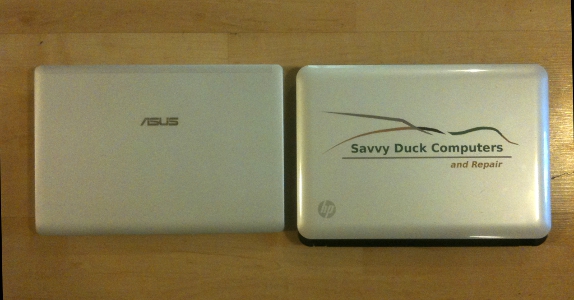 tieners Uitgang Seizoen Savvy Duck Computers - Reviews - The HP Mini 110 and the ASUS Eee PC 1018P  Netbooks Compared